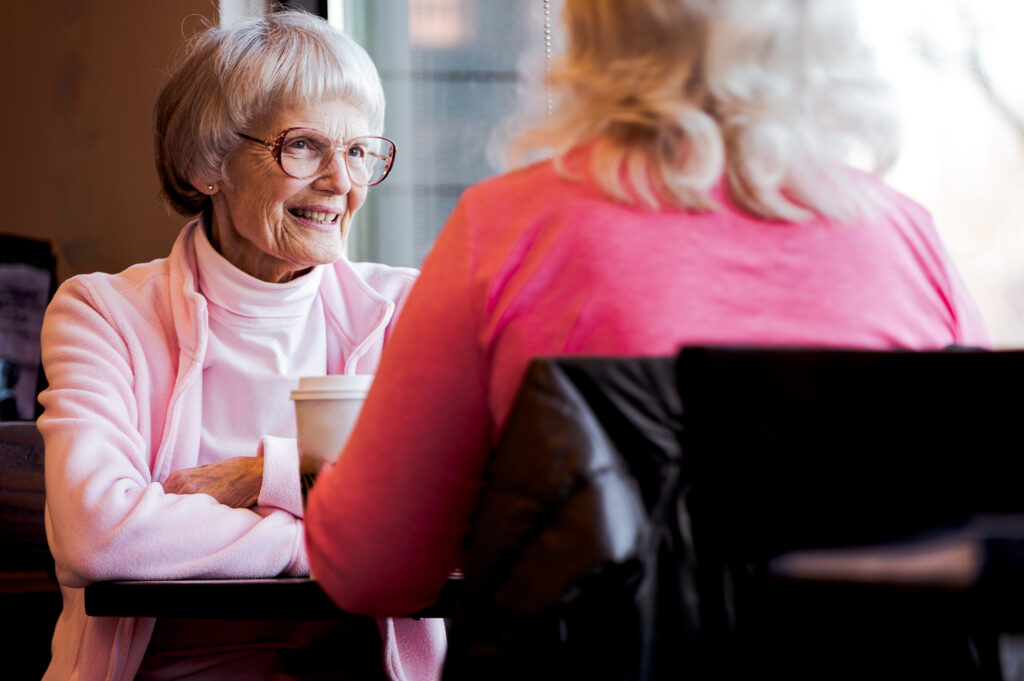 Women drinking coffee